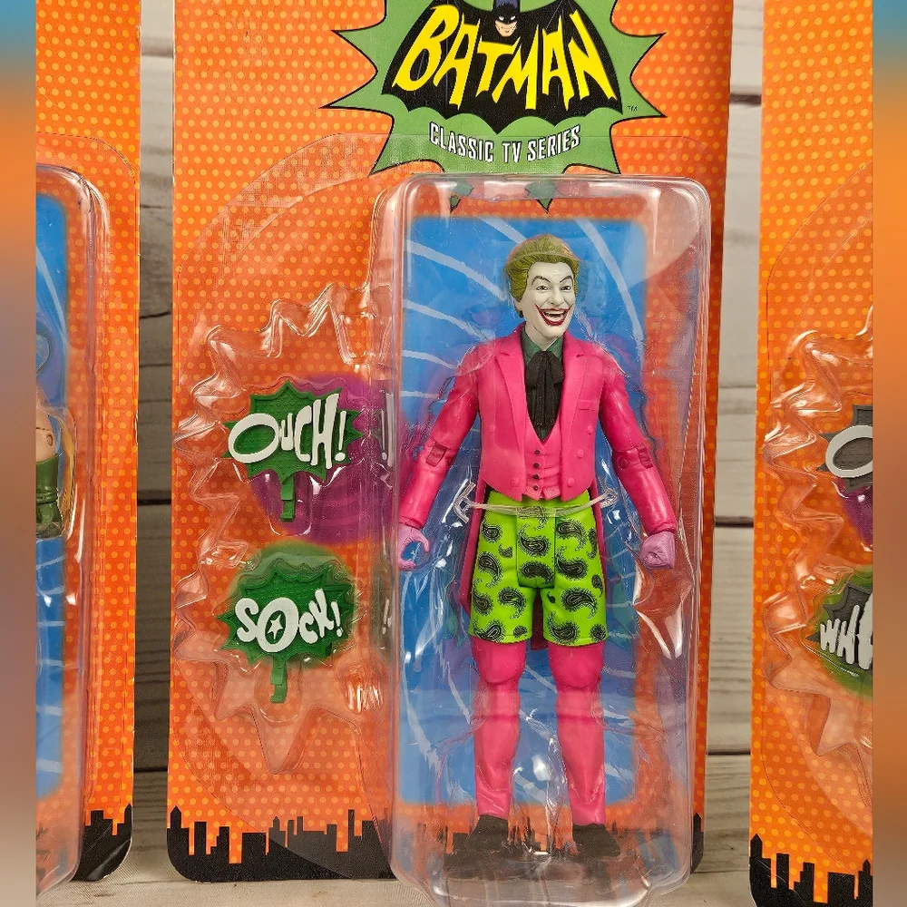 DC Comics Classic TV Series Batman Robin The Joker & The Riddler Action Figures - Picture 4 of 8